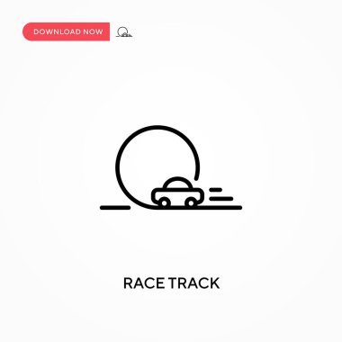 Yarış pisti Basit vektör simgesi. Web sitesi veya mobil uygulama için modern, basit düz vektör çizimi