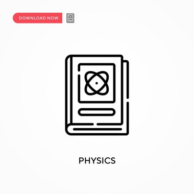 Fizik basit vektör simgesi. Web sitesi veya mobil uygulama için modern, basit düz vektör çizimi