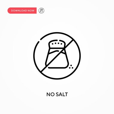 Tuz yok. Basit vektör simgesi. Web sitesi veya mobil uygulama için modern, basit düz vektör çizimi