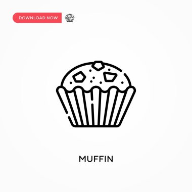 Kek basit vektör simgesi. Web sitesi veya mobil uygulama için modern, basit düz vektör çizimi