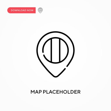 Harita tutucu Basit vektör simgesi. Web sitesi veya mobil uygulama için modern, basit düz vektör çizimi