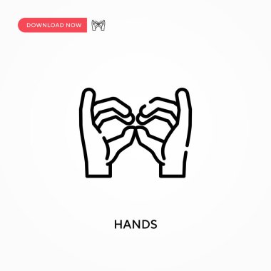 Eller basit vektör simgesi. Web sitesi veya mobil uygulama için modern, basit düz vektör çizimi