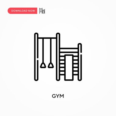 Spor salonu basit vektör simgesi. Web sitesi veya mobil uygulama için modern, basit düz vektör çizimi