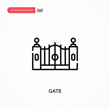 Geçit Basit vektör simgesi. Web sitesi veya mobil uygulama için modern, basit düz vektör çizimi