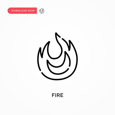 Basit vektör simgesini ateşle. Web sitesi veya mobil uygulama için modern, basit düz vektör çizimi