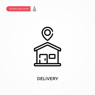 Teslimat basit vektör simgesi. Web sitesi veya mobil uygulama için modern, basit düz vektör çizimi