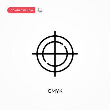 Cmyk Basit vektör simgesi. Web sitesi veya mobil uygulama için modern, basit düz vektör çizimi