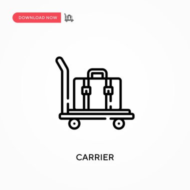 Taşıyıcı Basit vektör simgesi. Web sitesi veya mobil uygulama için modern, basit düz vektör çizimi