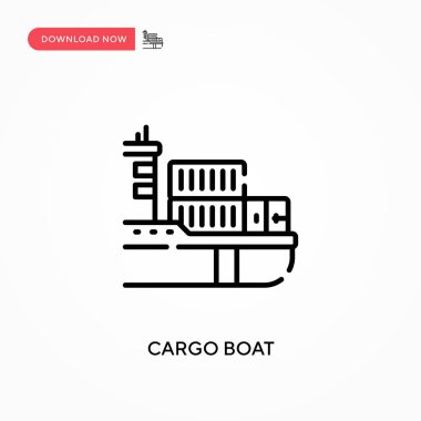 Kargo botu basit vektör simgesi. Web sitesi veya mobil uygulama için modern, basit düz vektör çizimi