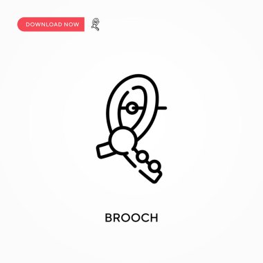 Broş basit vektör simgesi. Web sitesi veya mobil uygulama için modern, basit düz vektör çizimi
