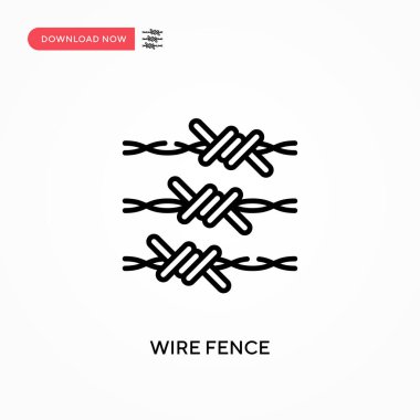 Kablo çiti basit vektör simgesi. Web sitesi veya mobil uygulama için modern, basit düz vektör çizimi