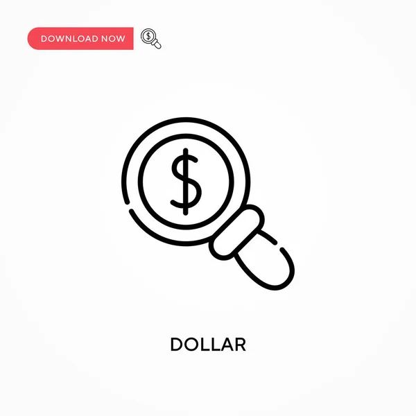 Dólar Icono Vector Simple Moderno Simple Ilustración Vector Plano Para — Archivo Imágenes Vectoriales