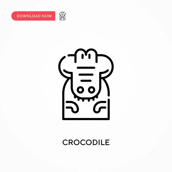 Crocodile Simple Icône Vectorielle Illustration Vectorielle Plate Moderne Simple Pour — Image vectorielle