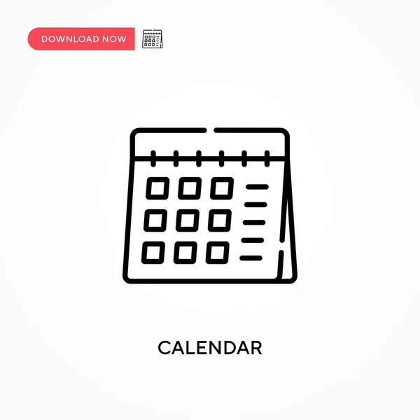Calendar Simple Vector Icon Modern Simple Flat Vector Illustration Web — Stock Vector