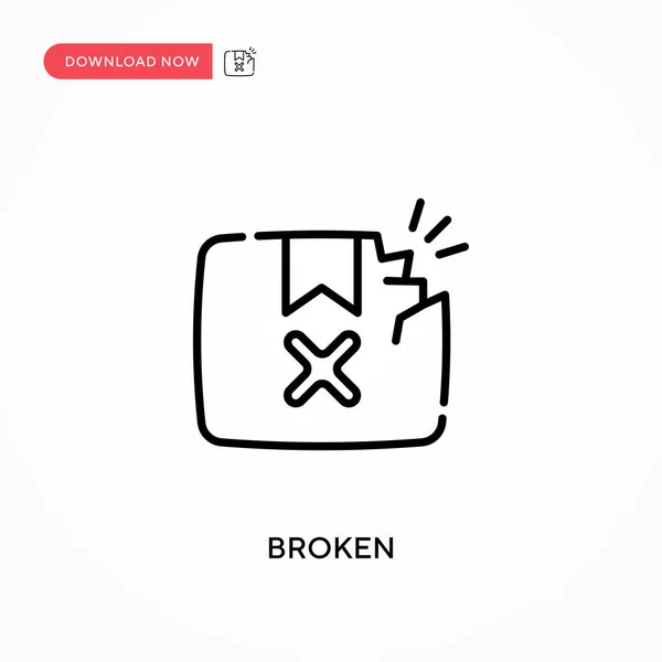 Gebroken Eenvoudige Vector Icoon Moderne Eenvoudige Platte Vectorillustratie Voor Website — Stockvector