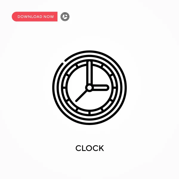 Uhr Einfaches Vektor Symbol Moderne Einfache Flache Vektordarstellung Für Website — Stockvektor