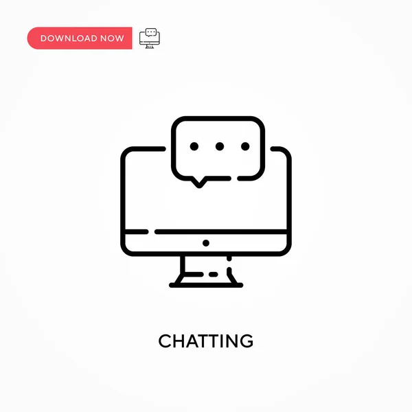 Chatting Simple Vector Icon Современная Простая Векторная Иллюстрация Веб Сайта — стоковый вектор