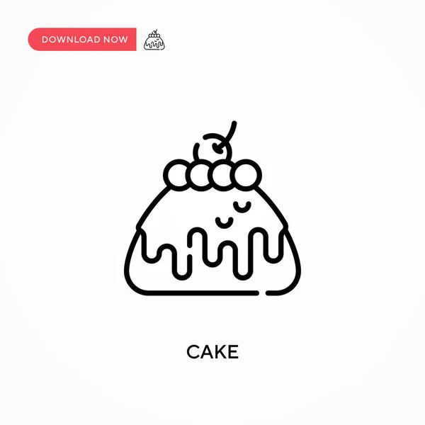 Cake Eenvoudige Vector Icoon Moderne Eenvoudige Platte Vectorillustratie Voor Website — Stockvector