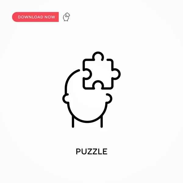 Puzzle Ícone Vetorial Simples Ilustração Vetorial Plana Moderna Simples Para —  Vetores de Stock