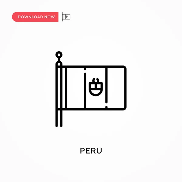 Perú Icono Vector Simple Moderno Simple Ilustración Vector Plano Para — Vector de stock