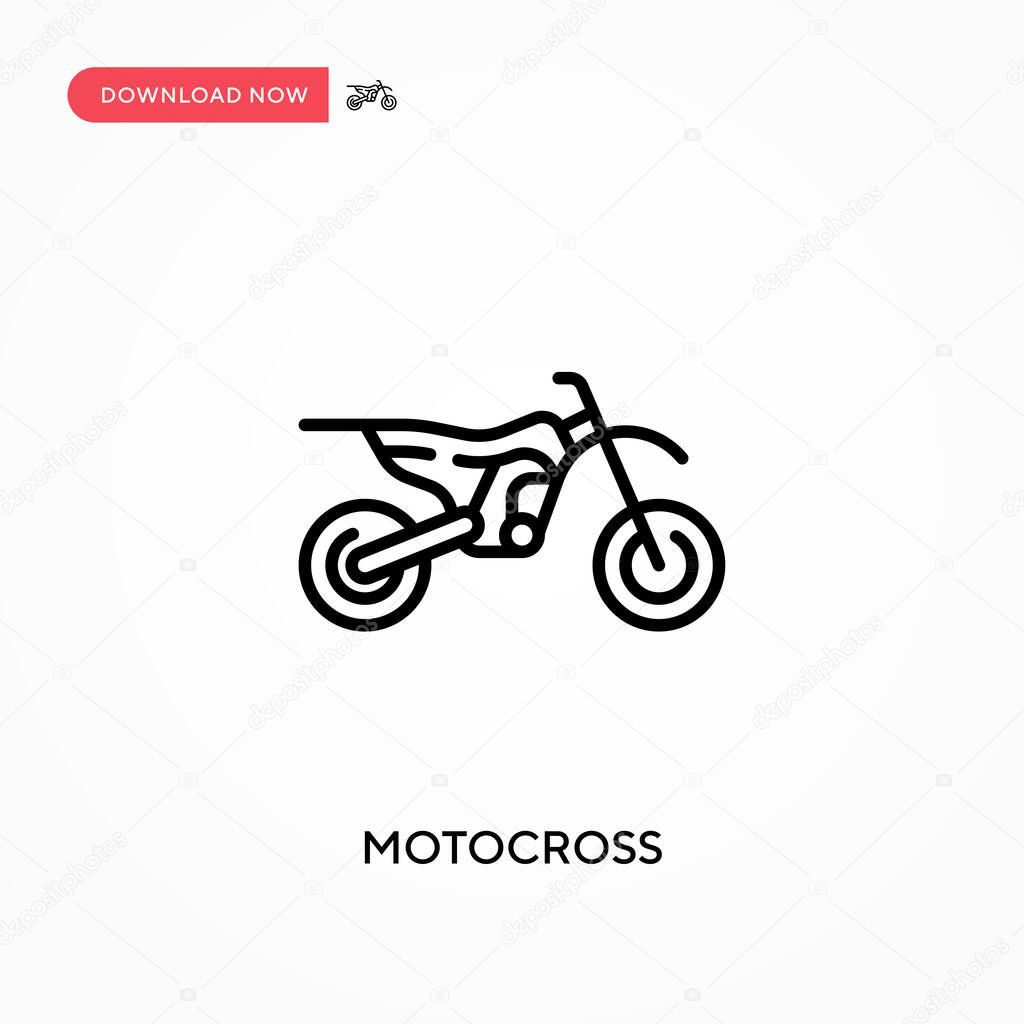 Motocross Simple vector icon. Modern, simple flat vector illustration for web site or mobile app