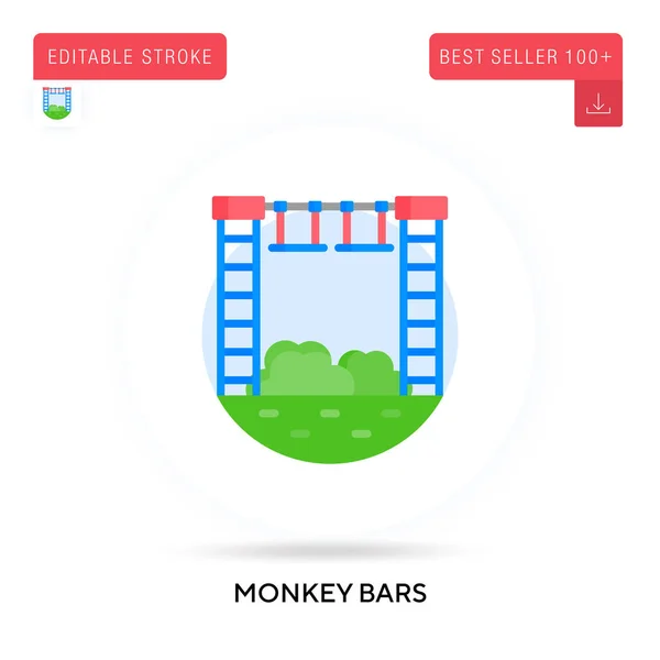 Monkey bars detailed circular flat vector icon. Vector isolated concept metaphor illustrations. — Stock Illustration Monkey Bars Detailed Circular Flat Vector Icon Vector Isolated Concept Stock Illustration