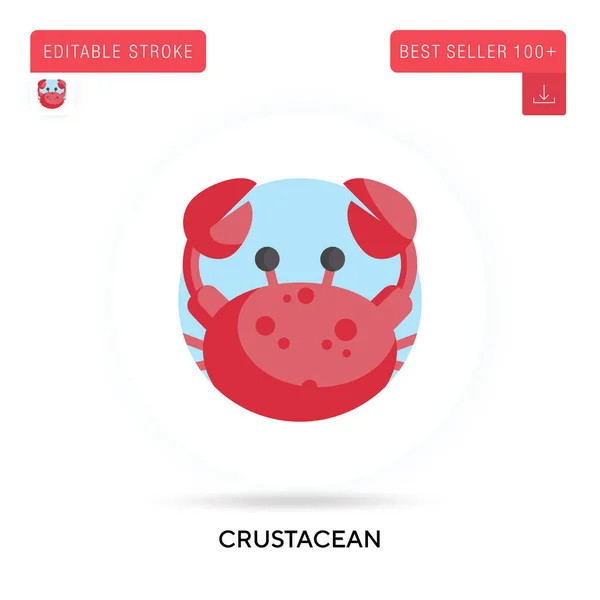 Crustacean detailed circular flat vector icon. Vector isolated concept metaphor illustrations. — Stock Illustration Crustacean Detailed Circular Flat Vector Icon Vector Isolated Concept Metaphor Stock Vector