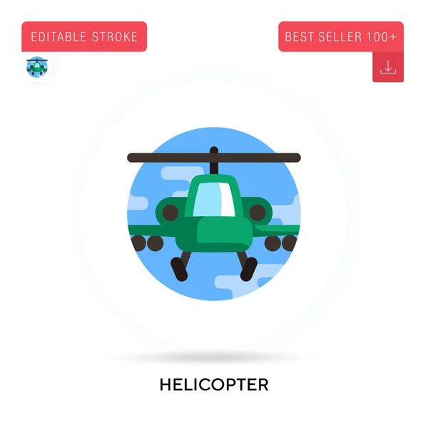 Helicóptero Icono Detallado Vector Plano Circular Ilustraciones Metáforas Conceptuales Aisladas — Vector de stock