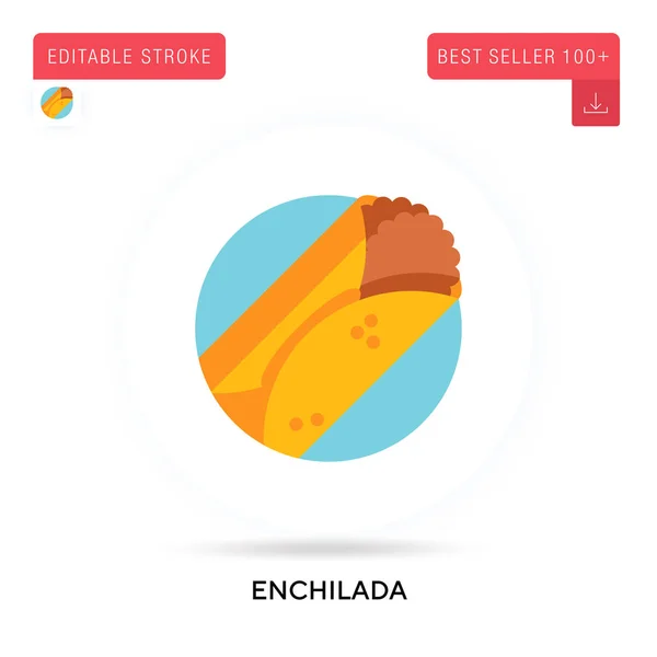 Enchilada Λεπτομερή Κυκλικό Επίπεδο Διάνυσμα Εικονίδιο Εικονογραφήσεις Διανυσματικών Μεμονωμένων Εννοιών — Διανυσματικό Αρχείο
