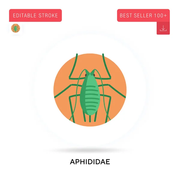 Aphidididae Λεπτομερή Κυκλικό Επίπεδο Διάνυσμα Εικονίδιο Εικονογραφήσεις Διανυσματικών Μεμονωμένων Εννοιών — Διανυσματικό Αρχείο