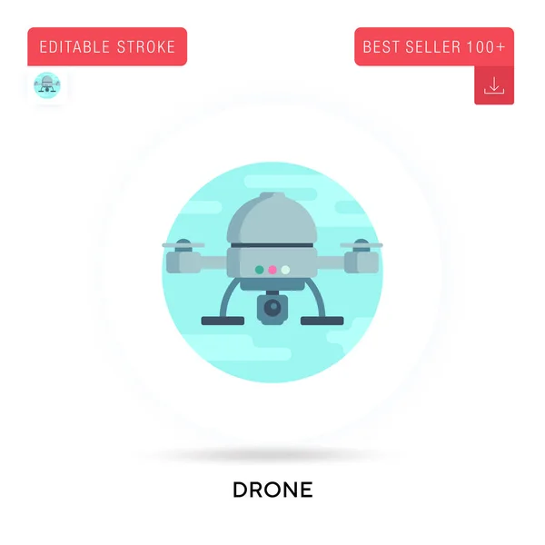 Drone Icono Detallado Vector Plano Circular Ilustraciones Metáforas Conceptuales Aisladas — Vector de stock