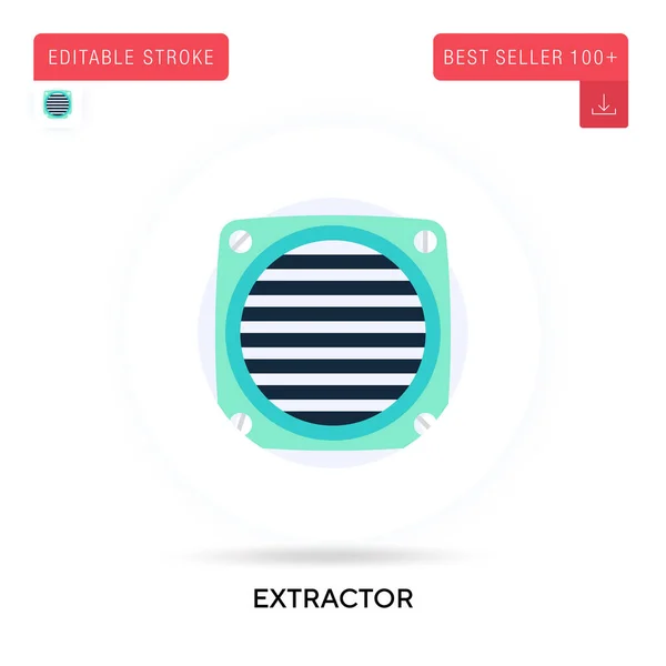 Extractor Detallado Icono Vector Plano Circular Ilustraciones Metáforas Conceptuales Aisladas — Vector de stock