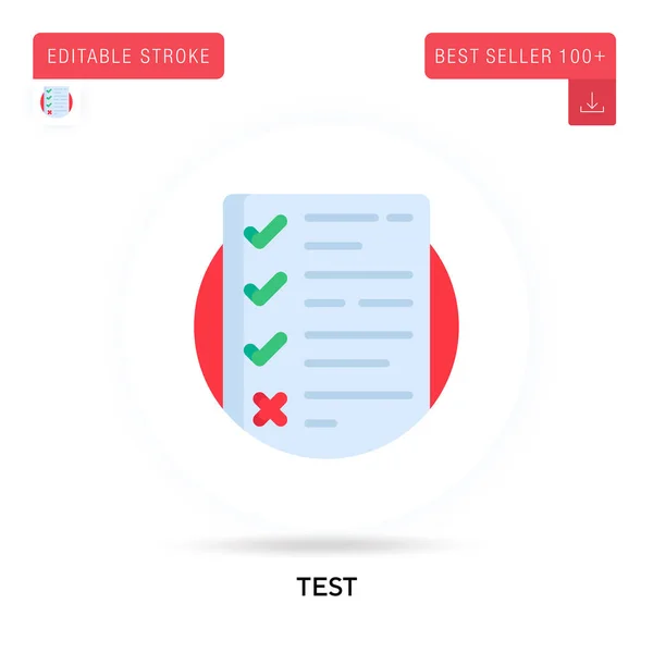 Test Détaillé Icône Vectorielle Plate Circulaire Illustrations Vectorielles Métaphore Concept — Image vectorielle