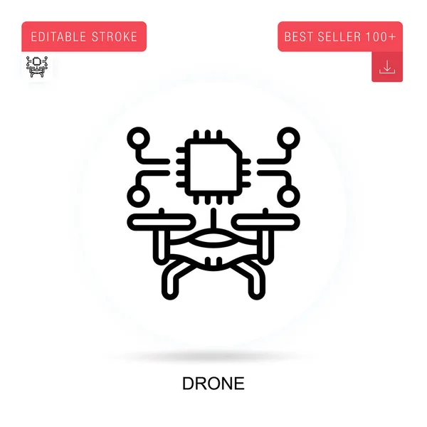 Drone Icono Vector Ilustraciones Metáforas Conceptuales Aisladas Vectoriales — Vector de stock