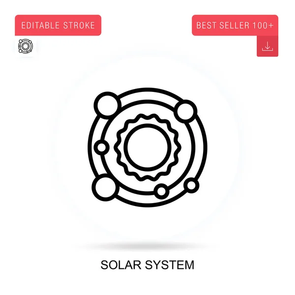 Icono Del Vector Del Sistema Solar Ilustraciones Metáforas Conceptuales Aisladas — Vector de stock