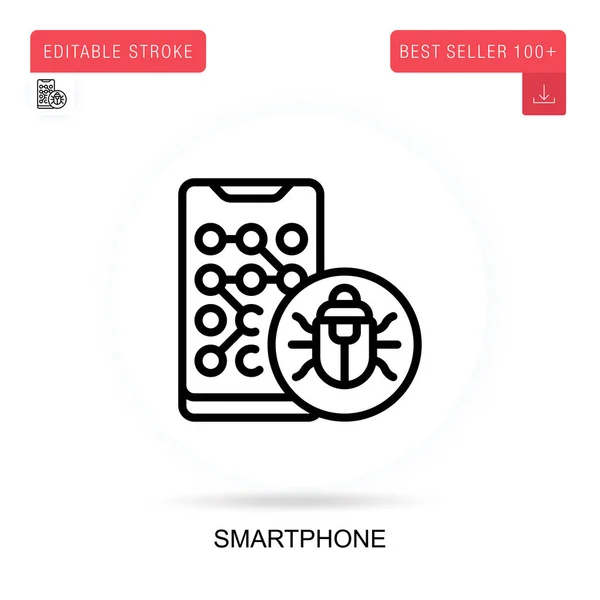 Smartphone Vektor Symbol Vektor Isolierte Konzeptmetapher Illustrationen — Stockvektor