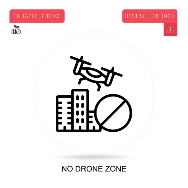 Drone Zona Vector Icono Ilustraciones Metáforas Conceptuales Aisladas Vectoriales — Vector de stock