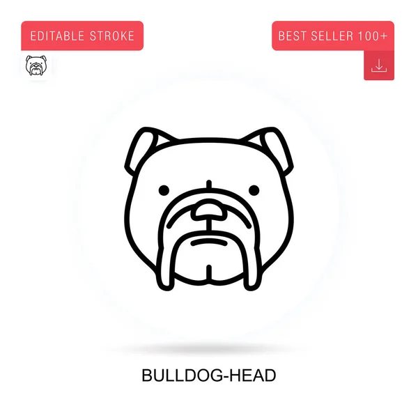Icono Del Vector Bulldog Head Ilustraciones Metáforas Conceptuales Aisladas Vectoriales — Archivo Imágenes Vectoriales
