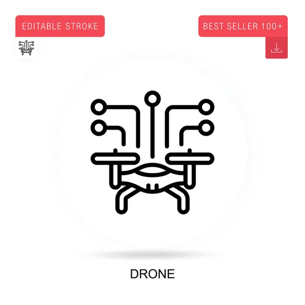 Drone Icono Vector Ilustraciones Metáforas Conceptuales Aisladas Vectoriales — Vector de stock