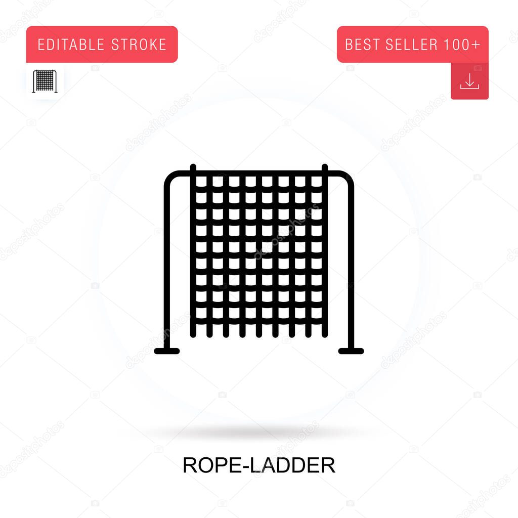 Rope-ladder vector icon. Vector isolated concept metaphor illustrations.