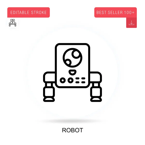 Ikon Vektor Robot Ilustrasi Konsep Metafora Terisolasi Vektor - Stok Vektor