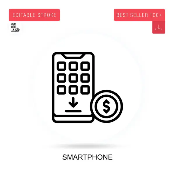 Ikona Wektora Smartfona Izolowane Ilustracje Pojęciowe Wektora — Wektor stockowy