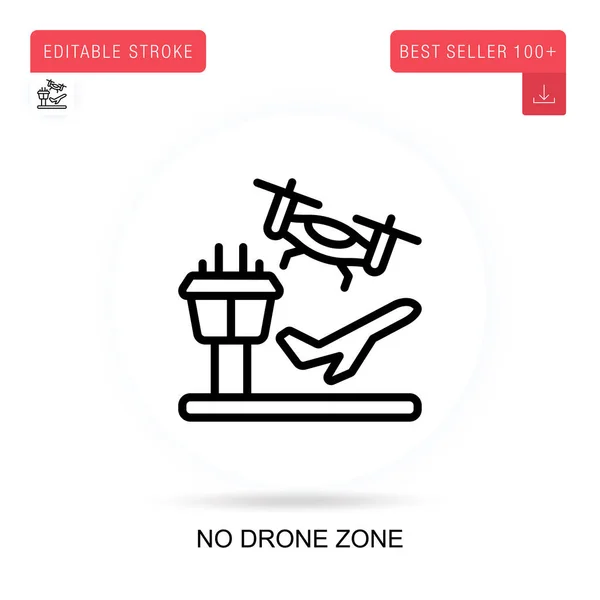 Drone Zona Vector Icono Ilustraciones Metáforas Conceptuales Aisladas Vectoriales — Vector de stock