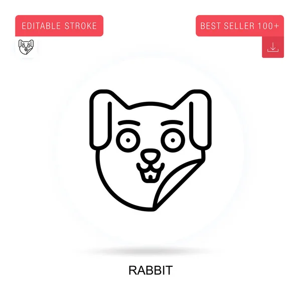 Kaninchenvektorsymbol Vektor Isolierte Konzeptmetapher Illustrationen — Stockvektor