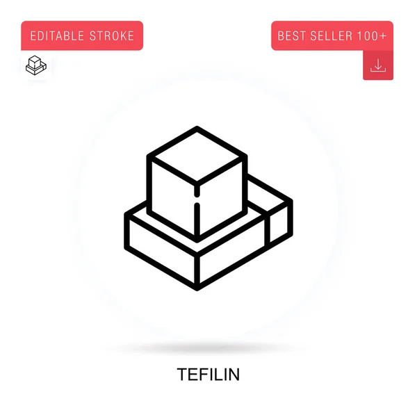 Tefilin vektör simgesi. Vektör izole kavram metaforları.