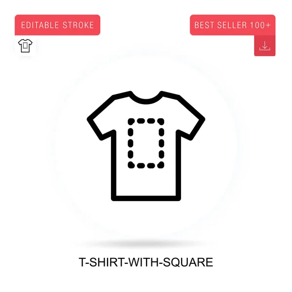 Shirt Com Quadrado Vetor Ícone Ilustrações Metáfora Conceito Isolado Vetorial —  Vetores de Stock
