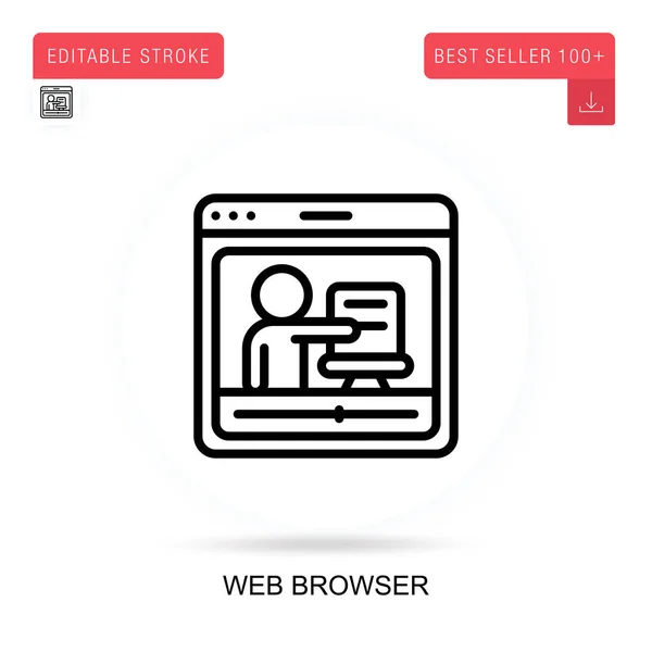 Ikona Wektora Przeglądarki Internetowej Izolowane Ilustracje Pojęciowe Wektora — Wektor stockowy