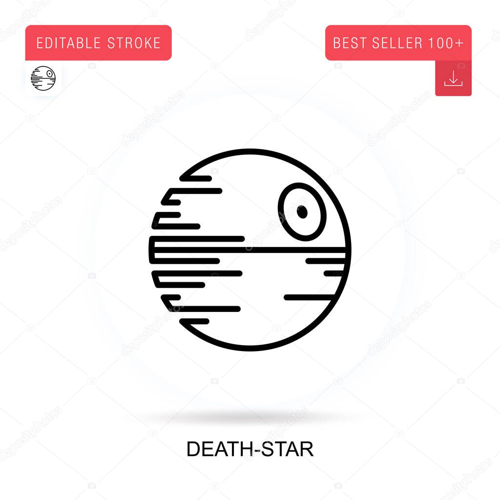 Death-star vector icon. Vector isolated concept metaphor illustrations.