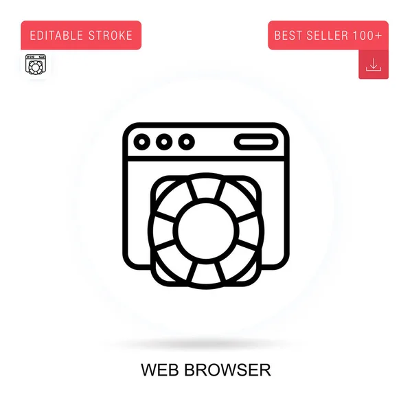 Ikona Wektora Przeglądarki Internetowej Izolowane Ilustracje Pojęciowe Wektora — Wektor stockowy