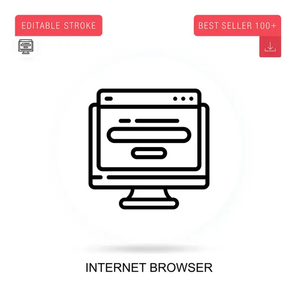 Icona Vettoriale Del Browser Internet Illustrazioni Metafore Concettuali Isolate Vettoriali — Vettoriale Stock